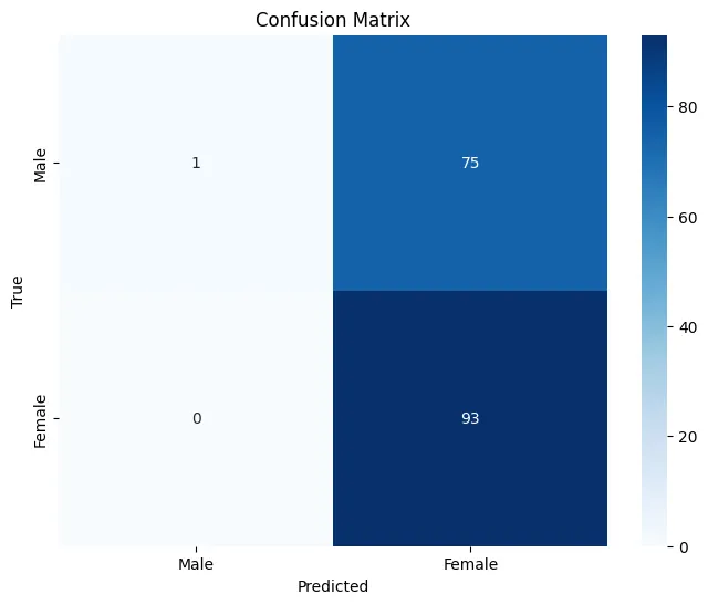 Initial confusion matrix with poor results